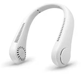 Portable Neck Fan, Lightweight Design, Bladeless Fans, 3 Speeds, 1.73 Diameter, White