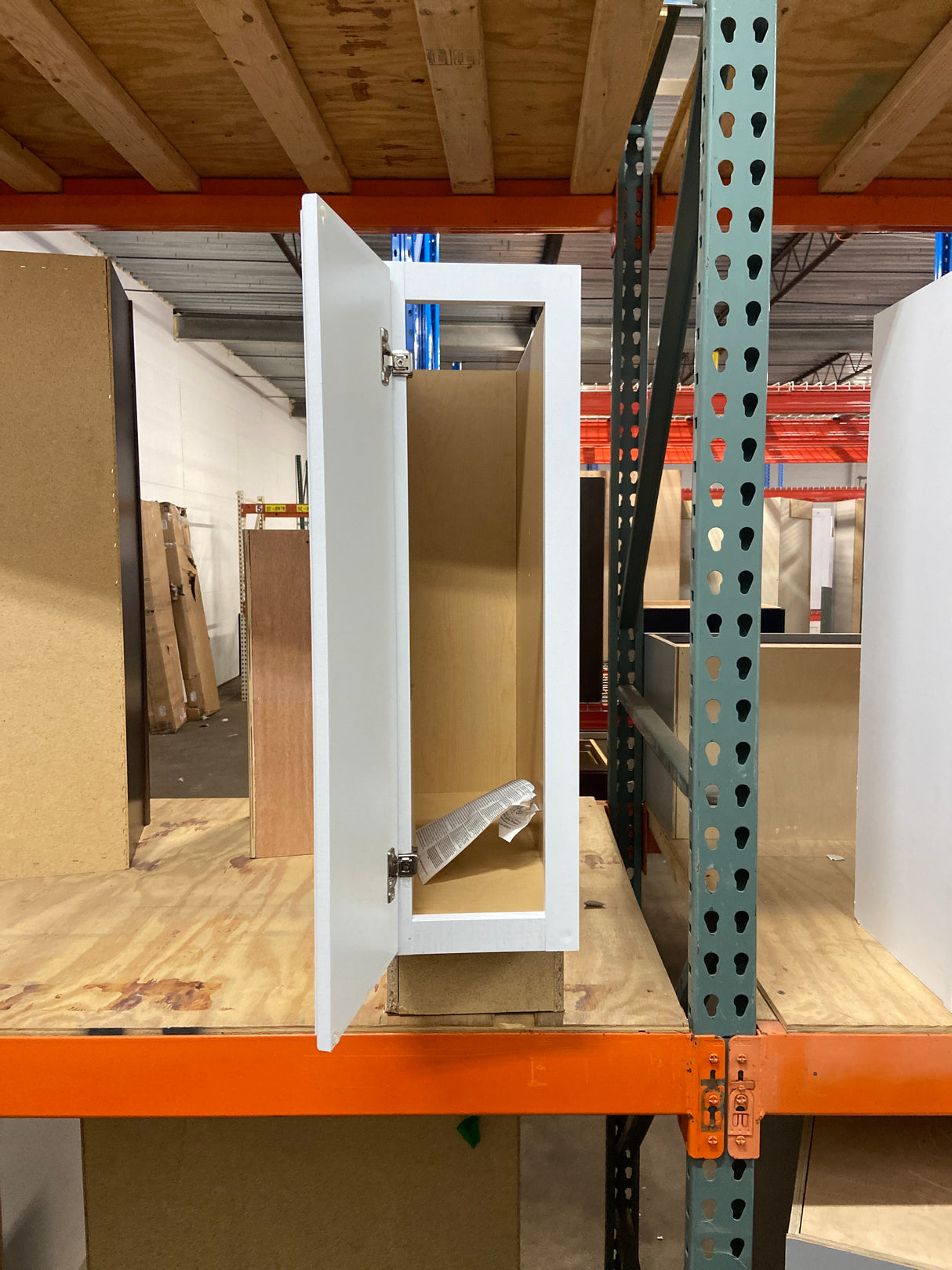 Hampton Satin White Raised Panel Stock Assembled Base Kitchen Cabinet (9 in. x 34.5 in. x 24 in.)
