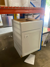 Courtland 21 in. W x 24 in. D x 34.5 in. H Assembled Shaker Base Kitchen Cabinet in Polar White