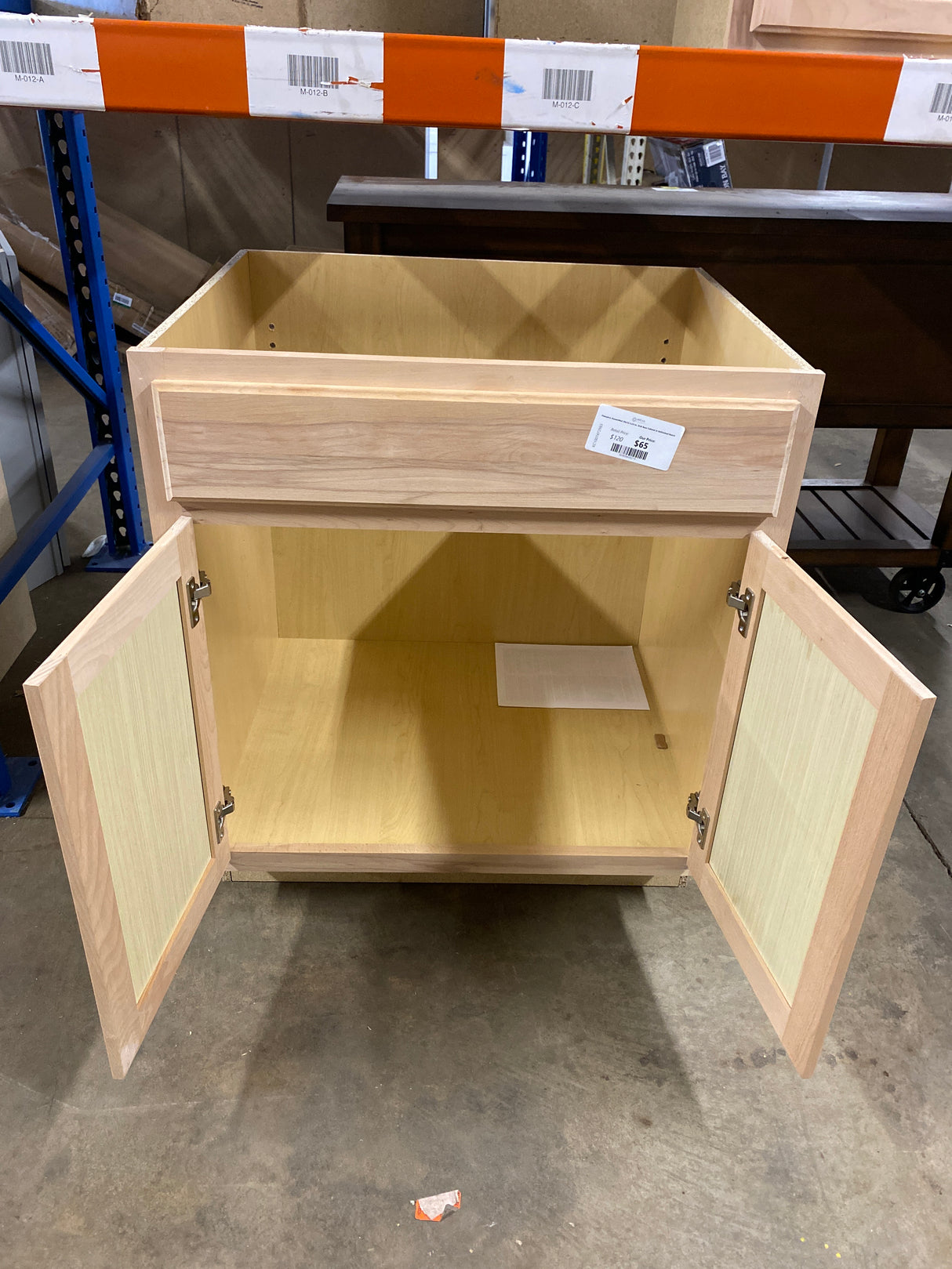 Hampton Assembled 30x34.5x24 in. Sink Base Cabinet in Unfinished Beech