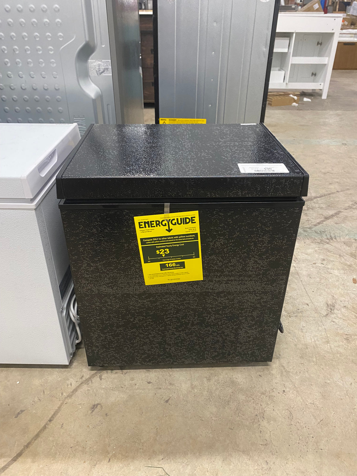 Garage Ready 20.67 in. 1.8 cu. ft. Manual Defrost Chest Freezer with Temperature Alarm Chest Freezer in Black