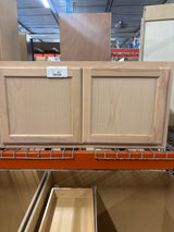 36 in. W x 12 in. D x 18 in. H Assembled Wall Bridge Kitchen Cabinet in Unfinished with Recessed Panel