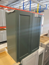 Designer Series Melvern 24 in. W 12 in. D 30 in. H Assembled Shaker Wall Kitchen Cabinet in Forest