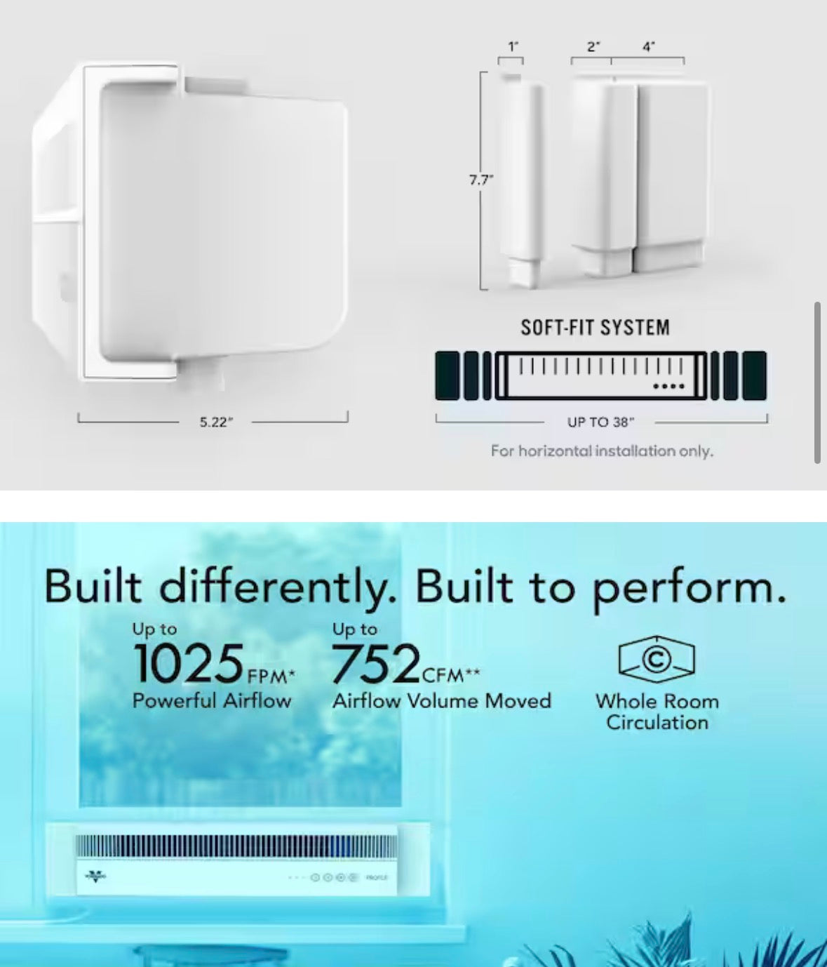 Profile 25.94 in. 3 Fan Speeds Window Fan in White with Reversible Airflow