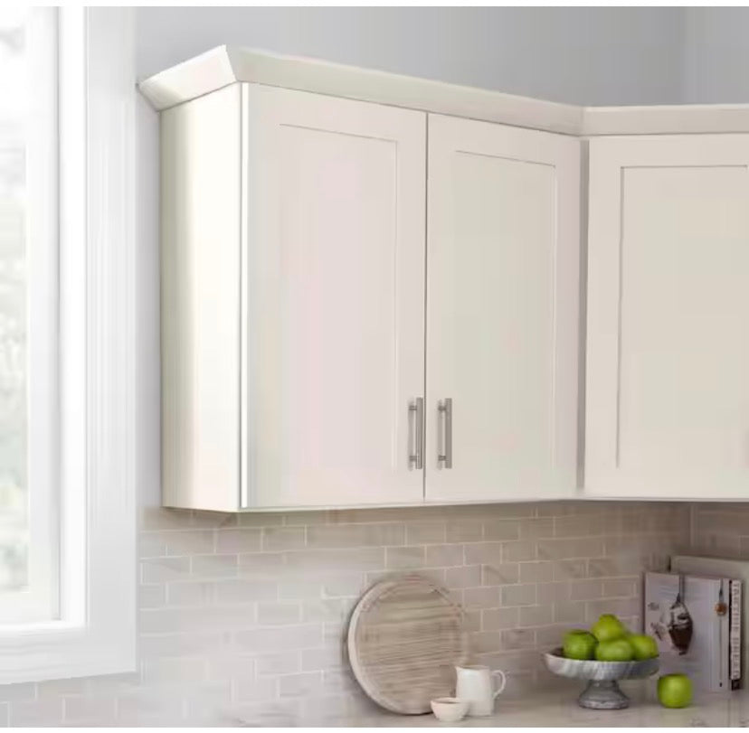 Avondale 30 in. W x 12 in. D x 42 in. H Ready to Assemble Plywood Shaker Wall Kitchen Cabinet in Antique White