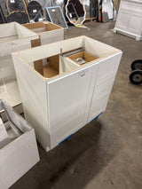 Everdean 31 in. W x 19 in. D x 34 in. H Single Sink Freestanding Bath Vanity in White without Top