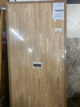 6 ft. L x 39 in. D Unfinished Hevea Butcher Block Island Countertop in With Standard Edge