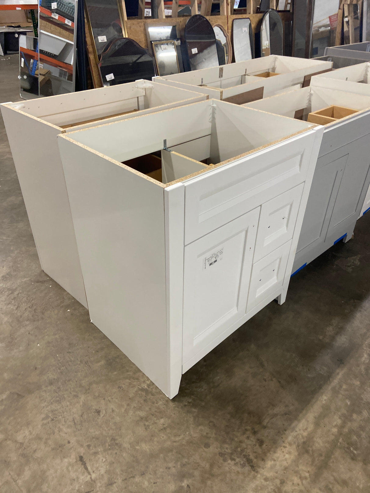 Ridge 30 in. W x 22 in. D x 34 in. H Bath Vanity Cabinet without Top in White