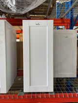 Satin White Shaker Stock Assembled Wall Kitchen Cabinet (15 in. x 36 in. x 12 in.)