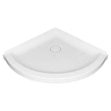 Ovation Curve 36 in. L x 36 in. W Corner Shower Pan Base with Center Drain in Arctic White
