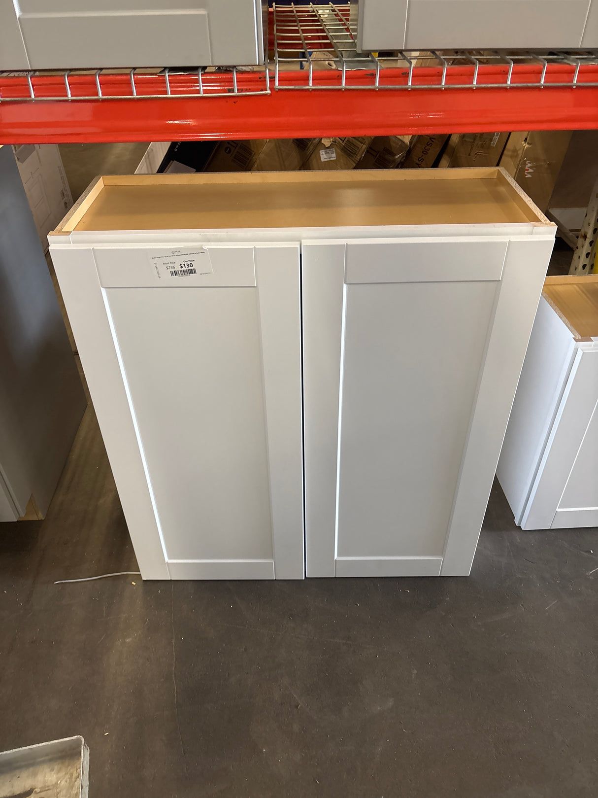 Shaker 33 in. W x 12 in. D x 36 in. H Assembled Wall Cabinet in Satin White