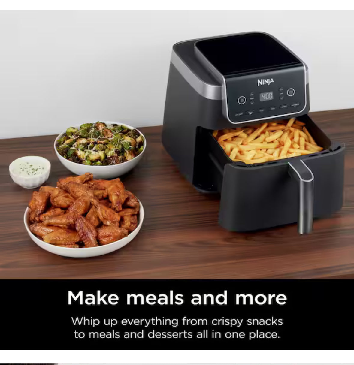 6.5 qt. Grey Air Fryer Pro XL 6 in. 1 with Nonstick Basket and Crisper Plate