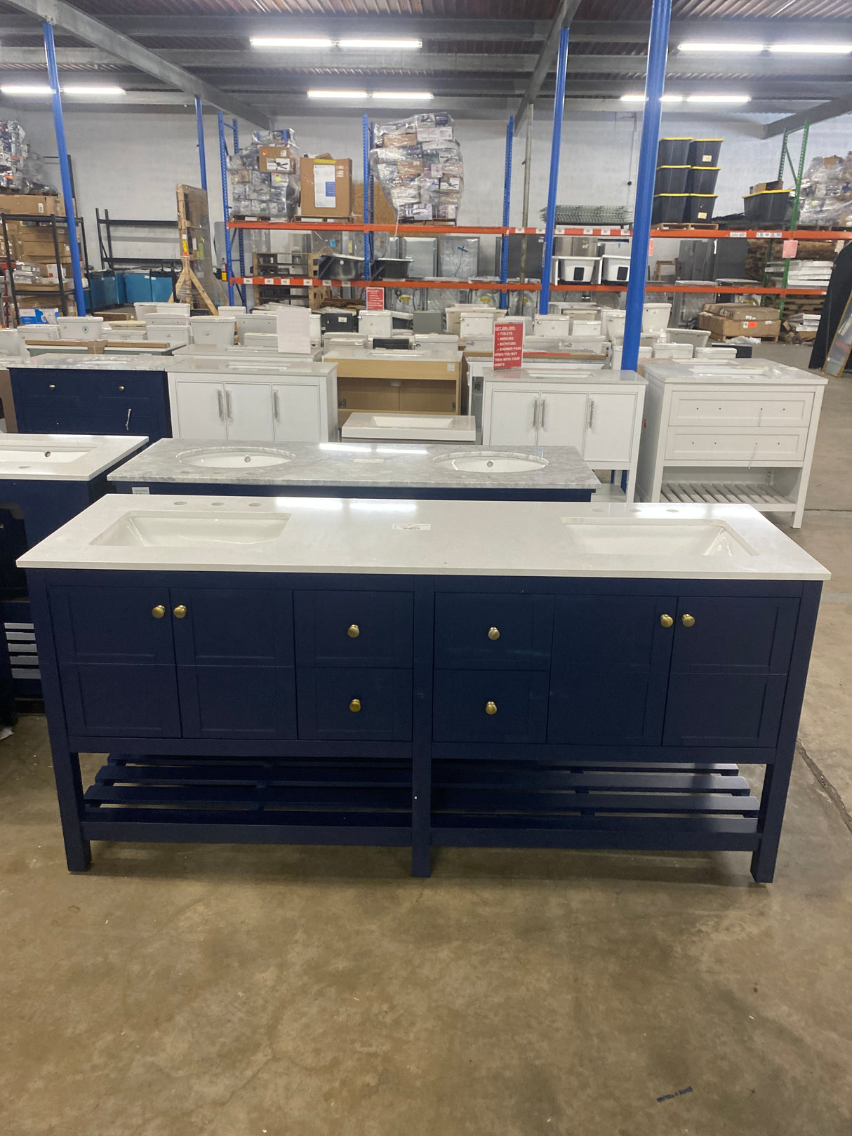 Newport Legacy Vanity 72"x22"x34" in Blue