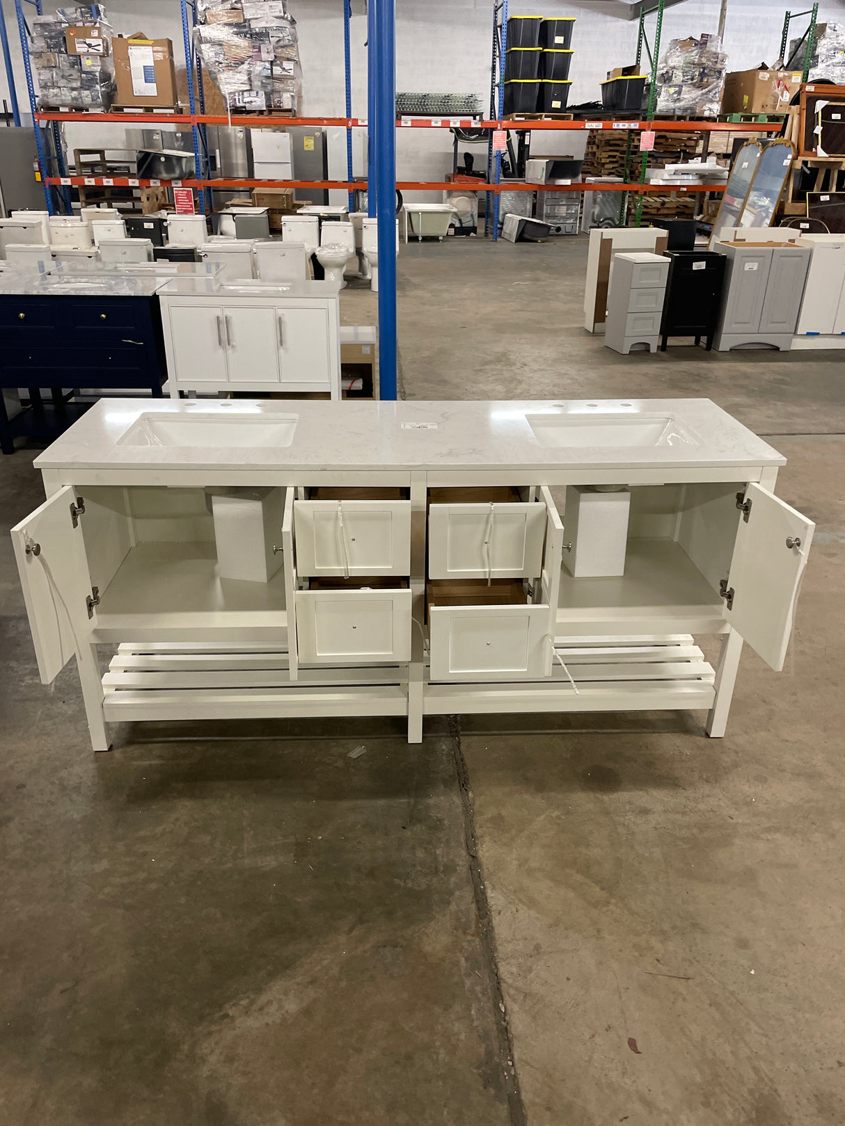 Newport Legacy Vanity 72"x22"x34" in White