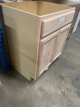 Hampton Assembled 30x34.5x24 in. Sink Base Cabinet in Unfinished Beech
