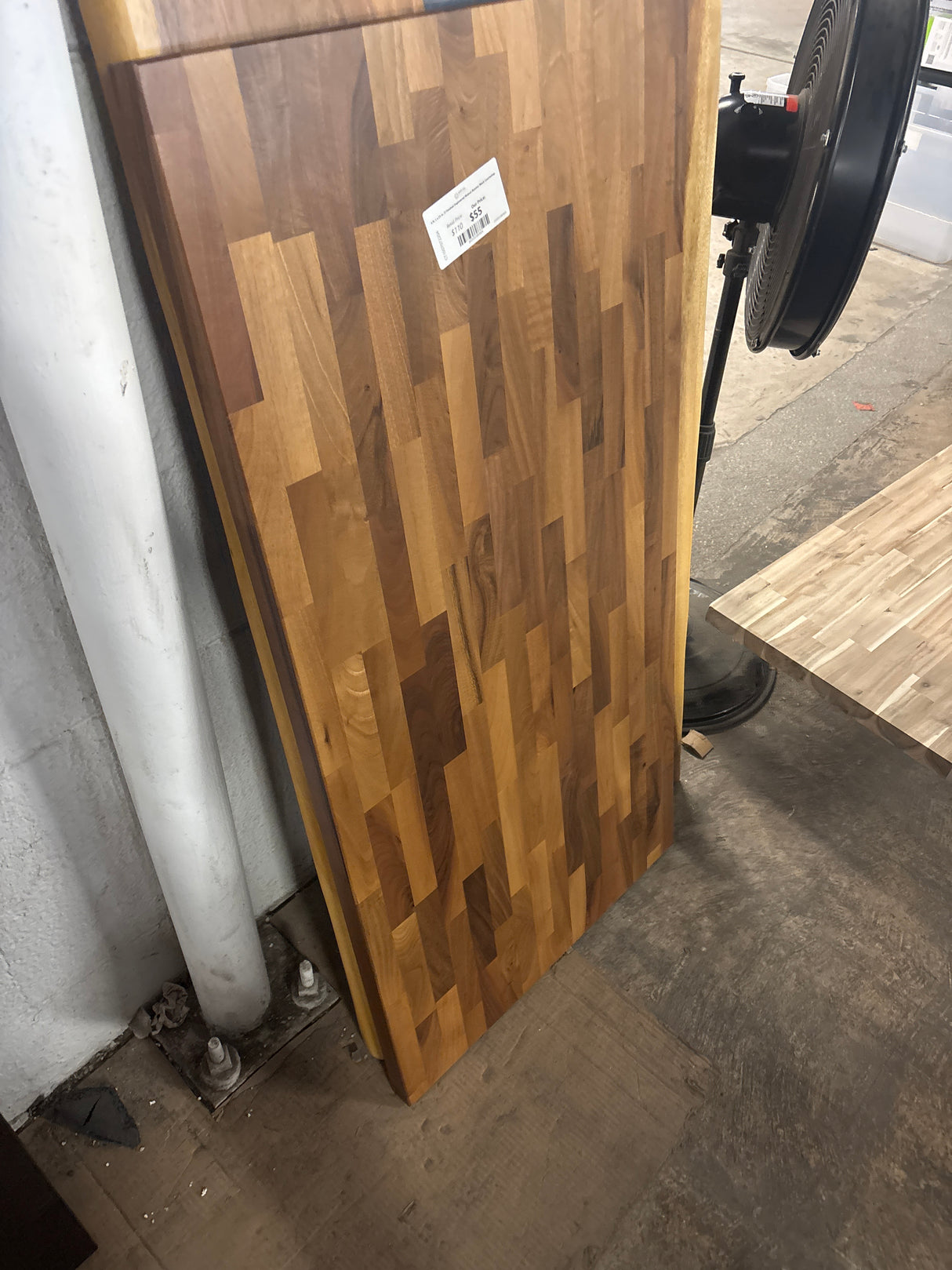 4 ft. L x 25 in. D Finished Engineered Walnut Butcher Block Countertop