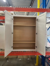 Courtland Polar White Finish Laminate Shaker Stock Assembled Wall Kitchen Cabinet 30 in. x 42 in. x 12 in.