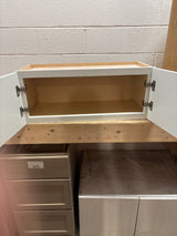 Newport 30 in. W x 12 in. D x 15 in. H Assembled Plywood Wall Bridge Kitchen Cabinet in Pacific White with Soft Close