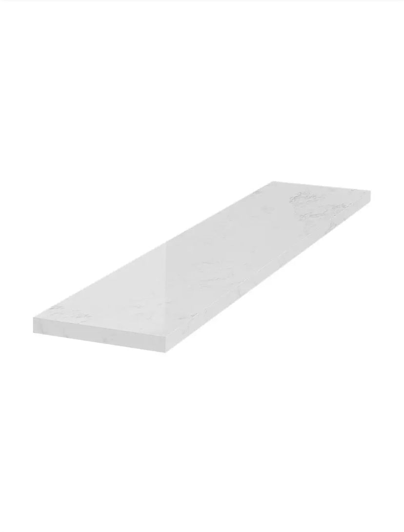 21.25 in. W. Carrara Engineered Stone Side splash in White