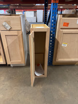 9 in. W x 12 in. D x 30 in. H Assembled Wall Kitchen Cabinet in Unfinished with Recessed Panel