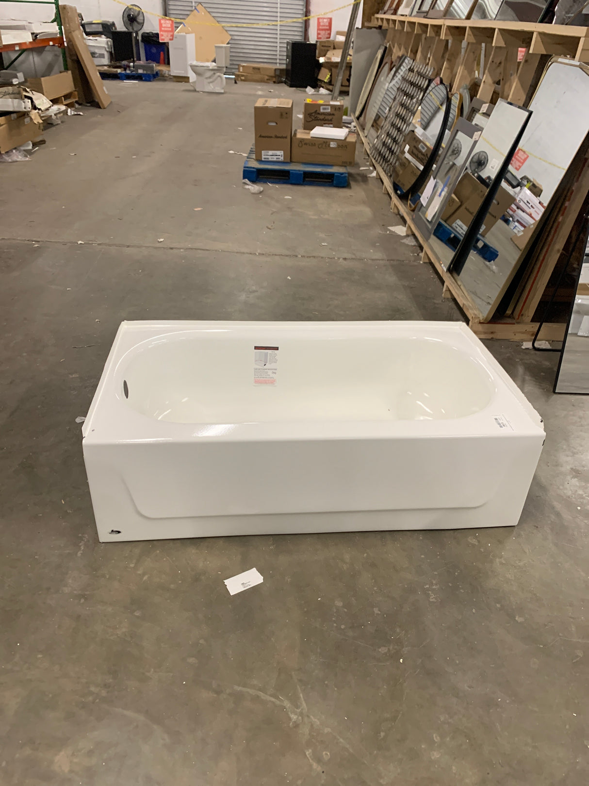 Kona 54 in. Left Drain Rectangular Alcove Soaking Bathtub in White