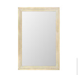 28 in. W x 48 in. H Bohemian Carved Beaded Rectangular Wood Frame Wall Mirror Decorative Mirror