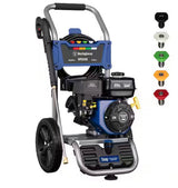 3400 PSI 2.6 GPM Gas Powered Axial Cam Pump Cold Water Pressure Washer with Soap Tank and 5 Quick Connect Tips