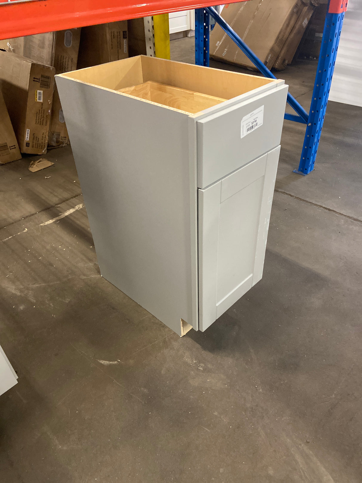 Shaker 15 in. W x 24 in. D x 34.5 in. H Assembled Base Kitchen Cabinet in Dove Gray with Ball-Bearing Drawer Glides