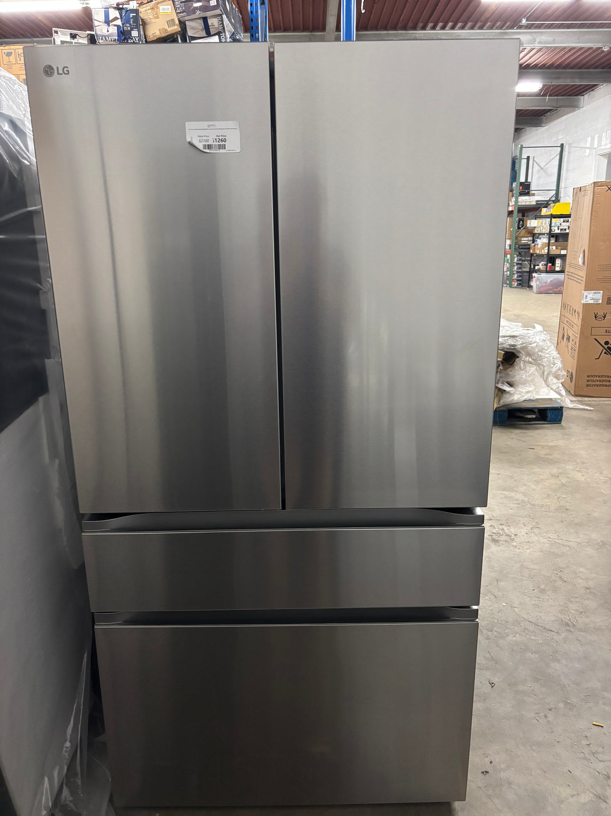 LG 30 cu. ft. Smart Standard-Depth MAX 4-Door French Door Refrigerator with Full-Convert Drawer