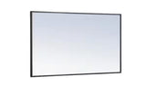 Timeless Home 24 in. W x 40 in. H x Contemporary Metal Framed Rectangle Black Mirror
