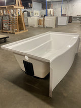 Classic 500 Curve 60 in. x 32 in. Alcove Deep Soaking Bathtub with Left Drain in High Gloss White