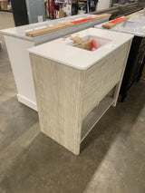 Camley 36 in. Single Sink Sandstorm Bath Vanity with White Engineered Stone Top (Assembled)