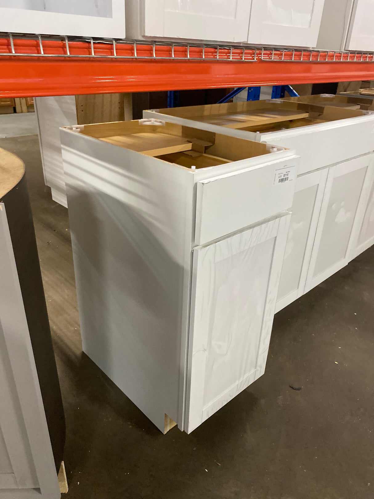 Westfield Feather White Shaker Stock Assembled Base Kitchen Cabinet (15 in. W x 23.75 in. D x 35 in. H)