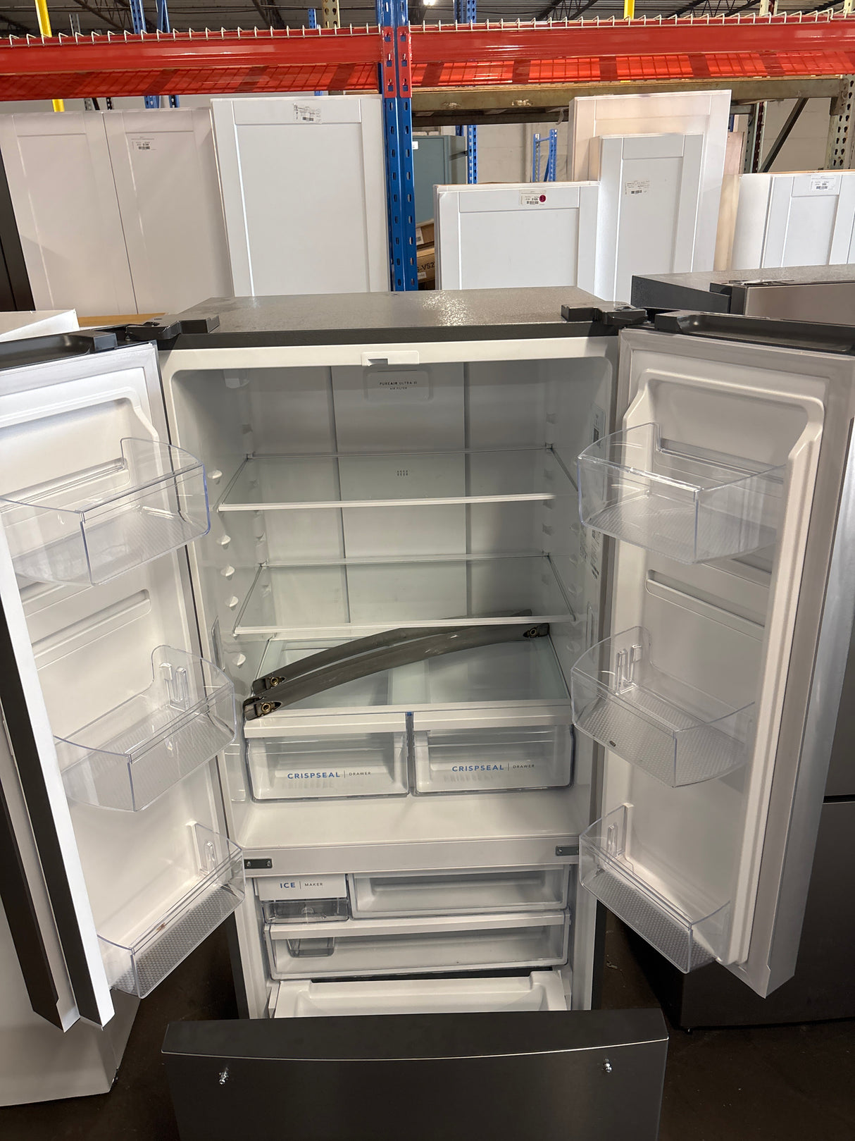 31.5 in. 18 cu. ft. Counter Depth French Door Refrigerator in Fingerprint-Resistant Stainless Look