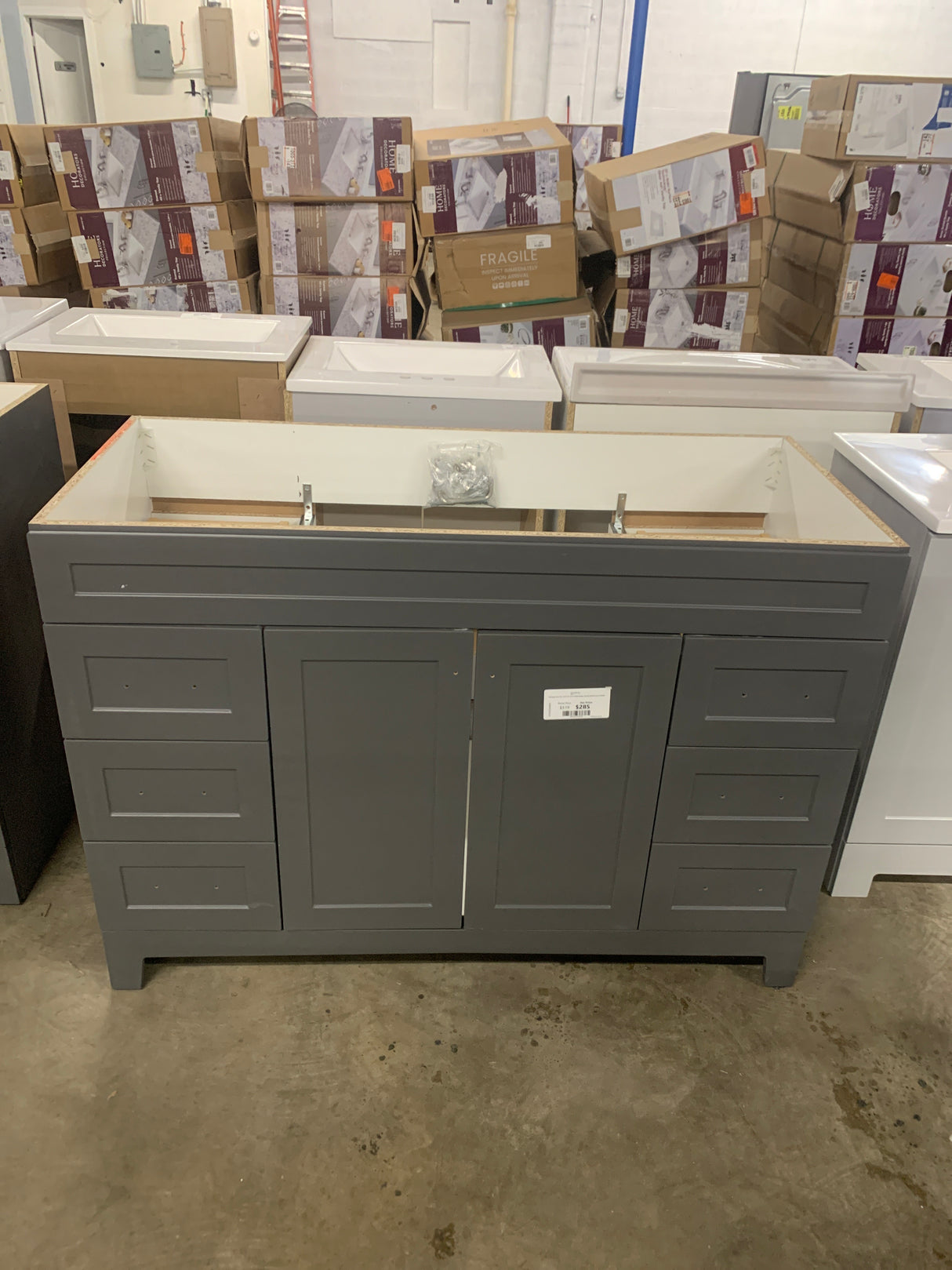 Thornbriar 48 in. W x 22 in. D x 34 in. H Bath Vanity Cabinet without Top in Cement