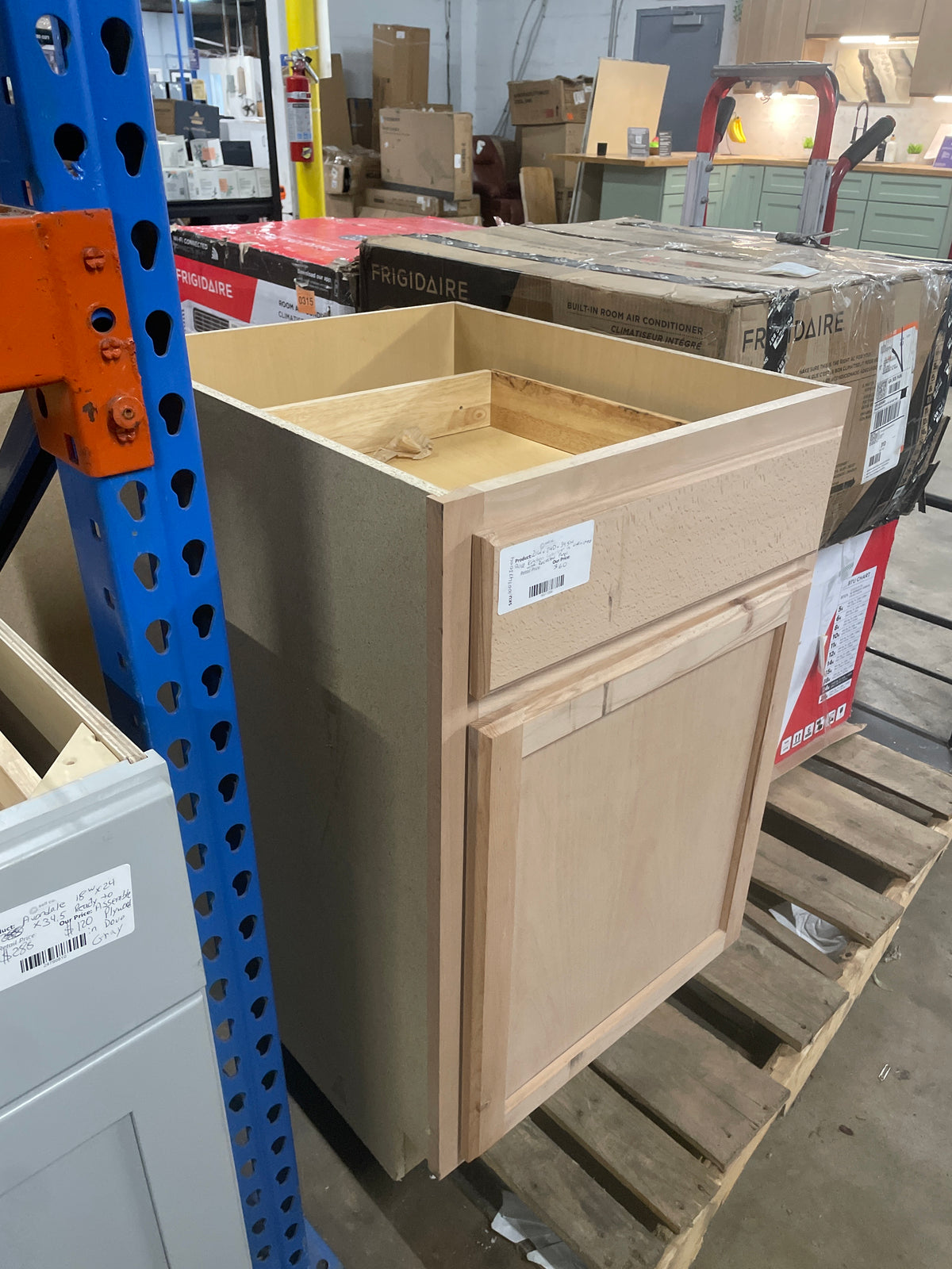 21 in. W x 24 in. D x 34.5 in. H Assembled Base Kitchen Cabinet in Unfinished with Recessed Panel
