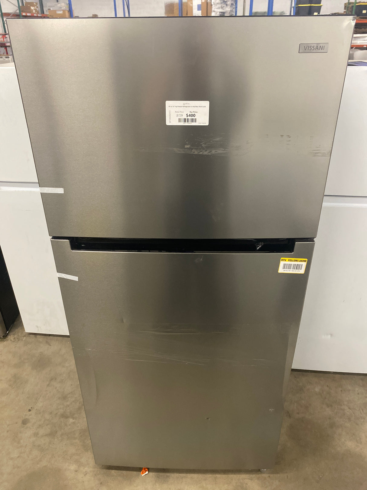 18 cu. ft. Top Freezer Refrigerator in Stainless Steel Look