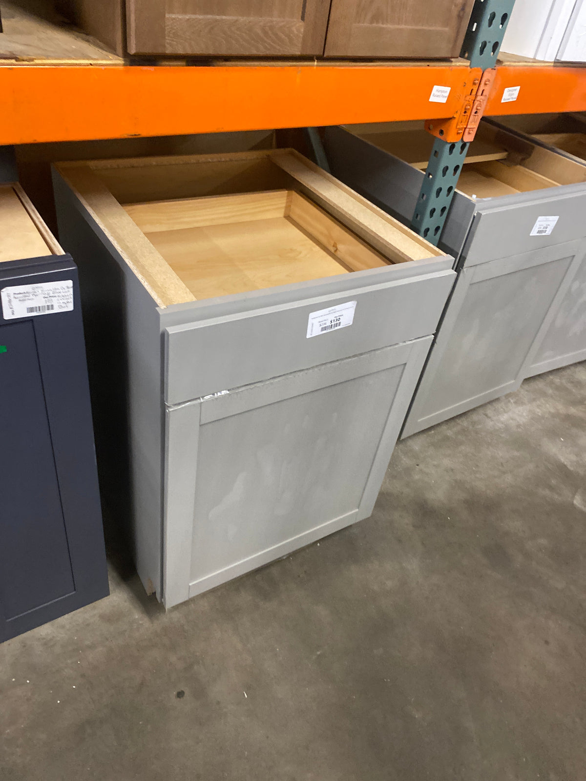 Westfield Dusk Gray Shaker Stock Assembled Base Kitchen Cabinet (24 in. W x 23.75 in. D x 35 in. H)