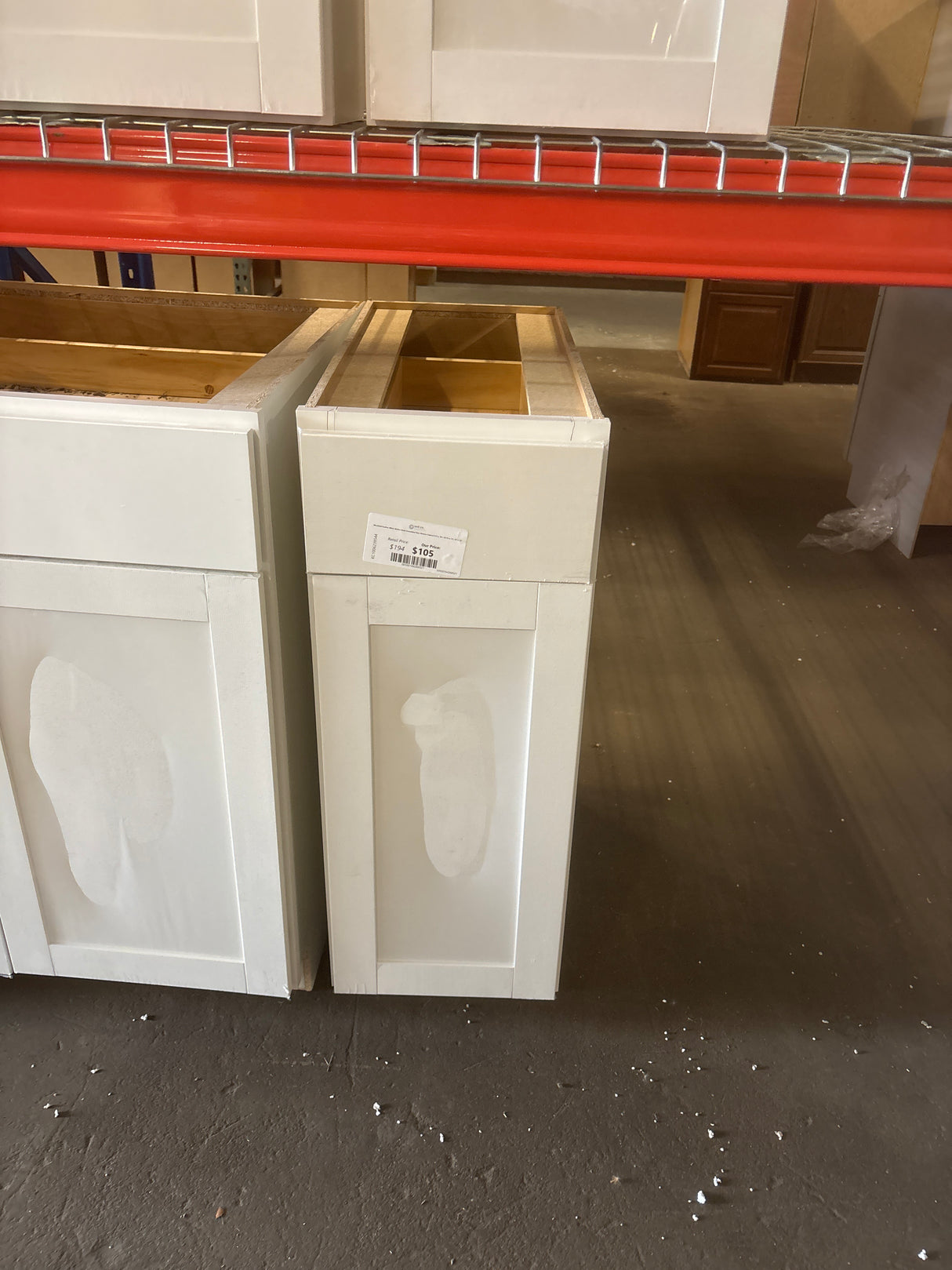 Westfield Feather White Shaker Stock Assembled Base Kitchen Cabinet (12 in. W x 23.75 in. D x 35 in. H)