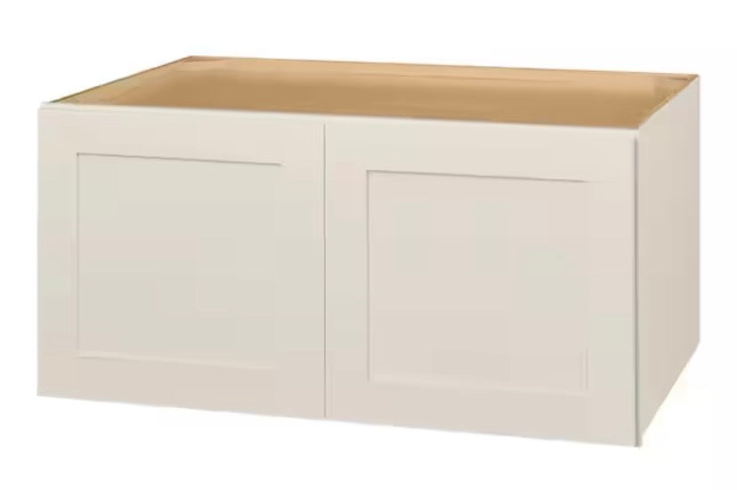 Avondale 36 in. W x 24 in. D x 18 in. H Ready to Assemble Plywood Shaker Wall Bridge Kitchen Cabinet in Antique White