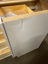 Westfield 18 in. W x 23.75 in. D x 35 in. H Shaker Stock Drawer Base Kitchen Cabinet in Feather White