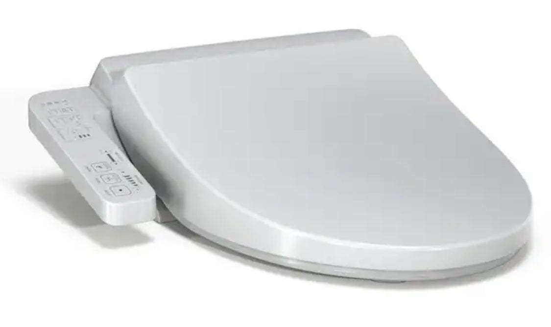 A2 Washlet Electric Heated Bidet Toilet Seat for Elongated Toilet in Cotton White