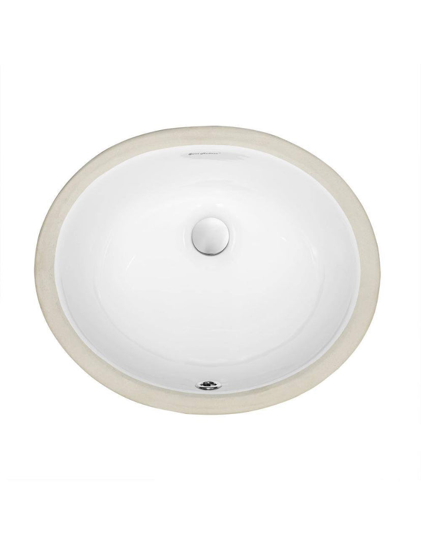 Monaco 16.5 in. Oval Under-Mount Bathroom Sink in White