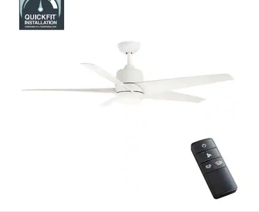 Mena 54 in. White Color Changing Integrated LED Indoor/Outdoor Matte White Ceiling Fan with Light Kit and Remote Control