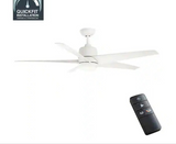 Mena 54 in. White Color Changing Integrated LED Indoor/Outdoor Matte White Ceiling Fan with Light Kit and Remote Control