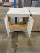31 in. Single Sink Pearl Gray Bath Vanity with White Cultured Marble Top (Assembled)