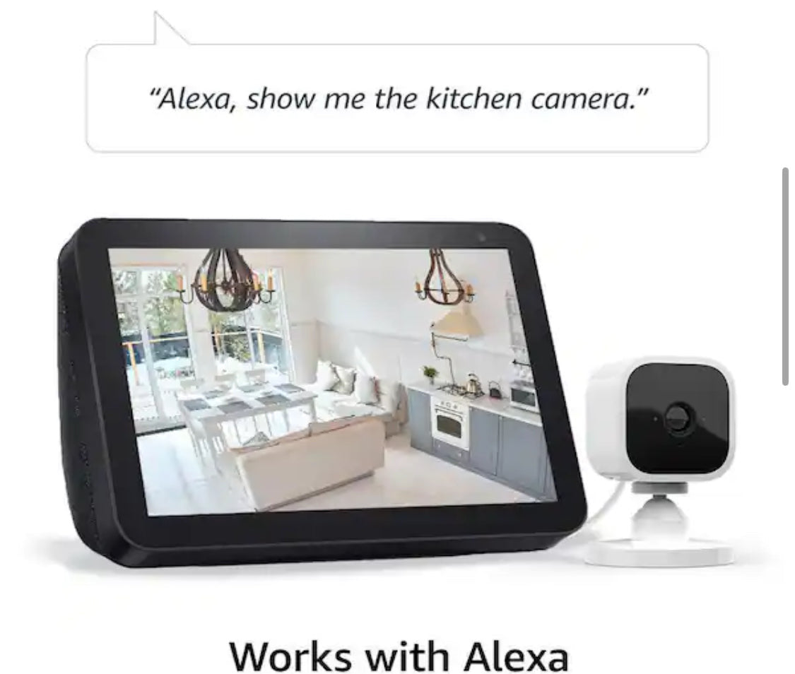 Mini Indoor Wired 1080p Wi-Fi Security Camera in White
