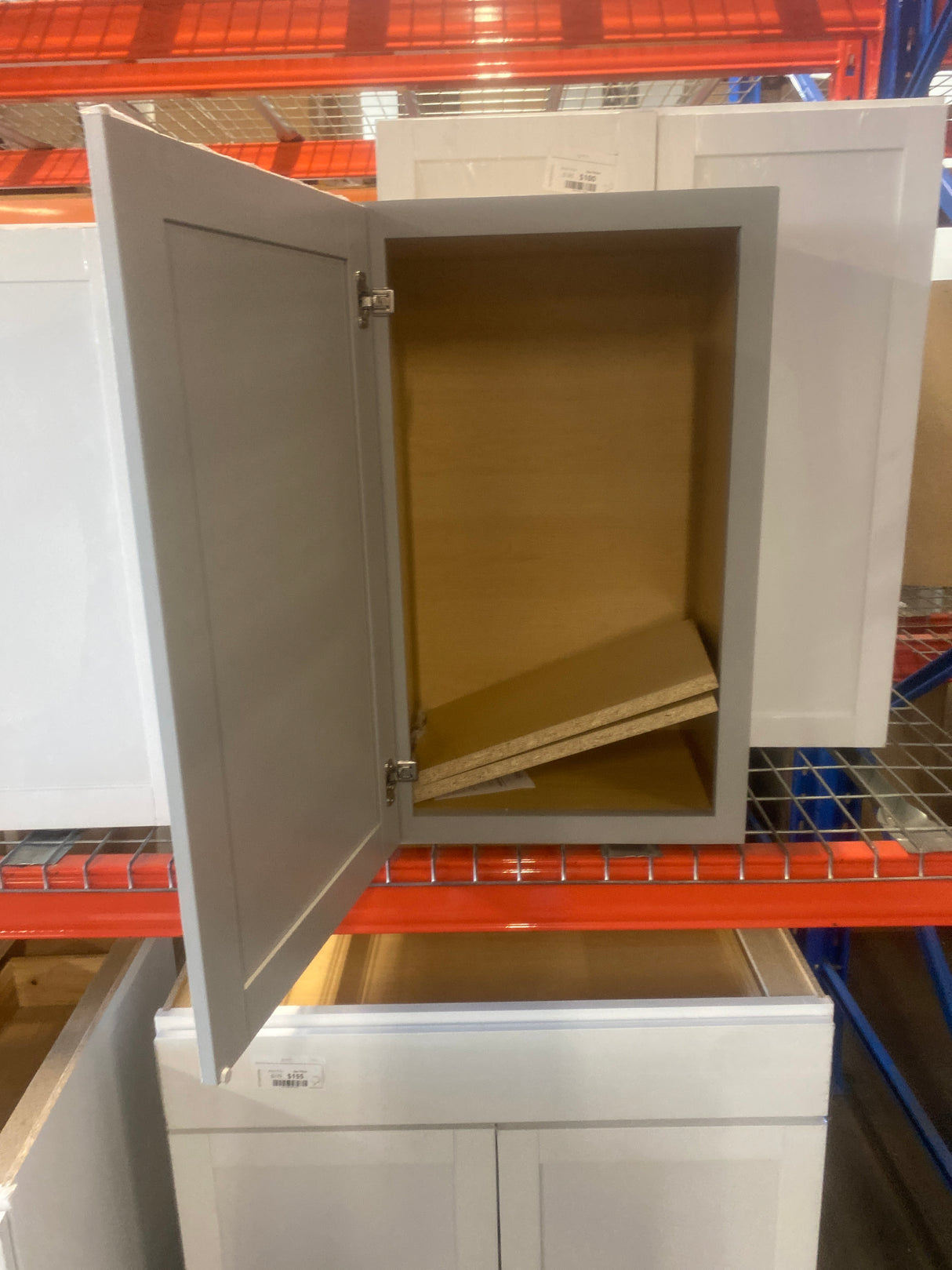 Westfield Dusk Gray Wood Shaker Stock Assembled Wall Kitchen Cabinet (18 in. W x 12 in. D)