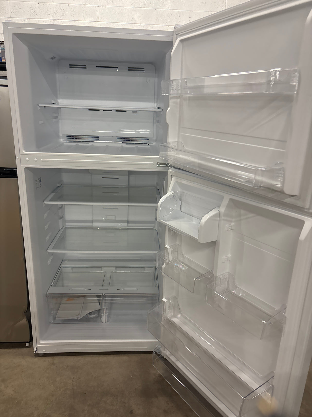 18.1 cu. ft. Top Freezer Refrigerator with Adjustable Glass Shelving in White, Garage Ready