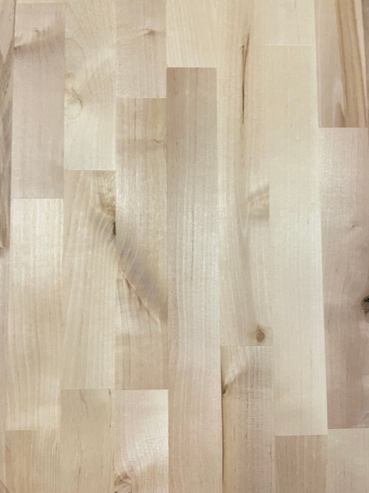 6 ft. L x 39 in. D Unfinished Birch Solid Wood Butcher Block Island Countertop With Eased Edge